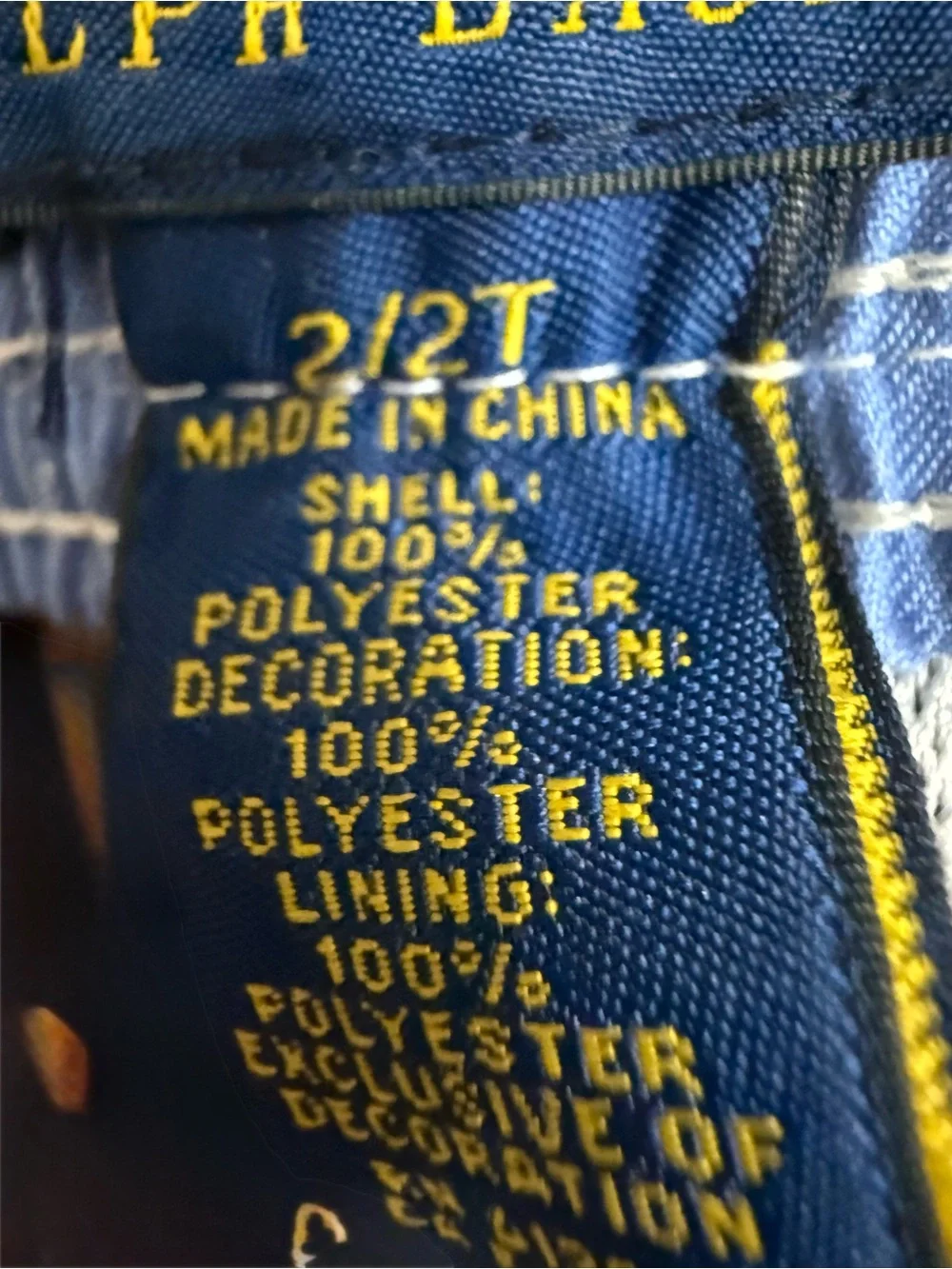 Polo by Ralph Lauren Navy and Light Blue Striped Kids Swim Trunks